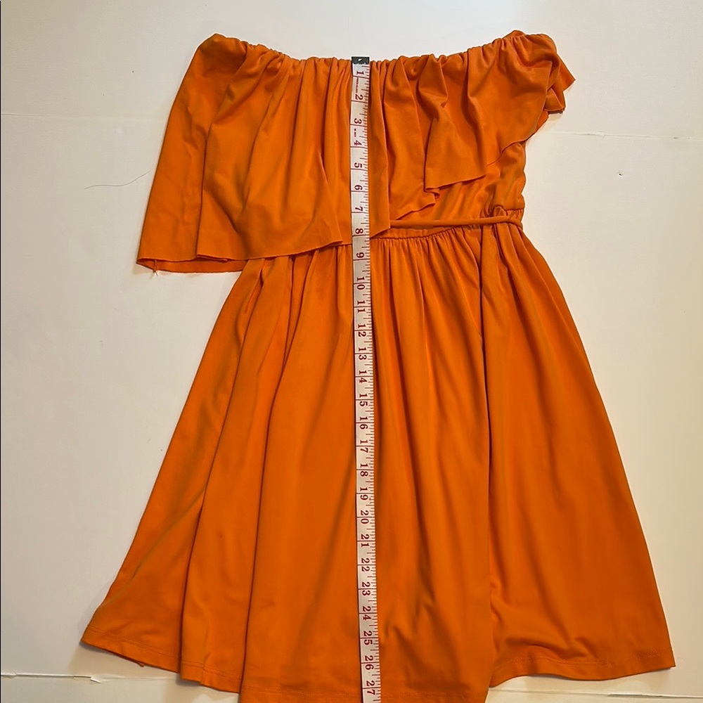 Susana Mônaco Off-Shoulder Orange Dress full circle tube